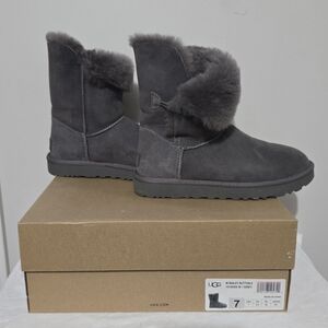UGG Women's Gray Bailey Button Boots